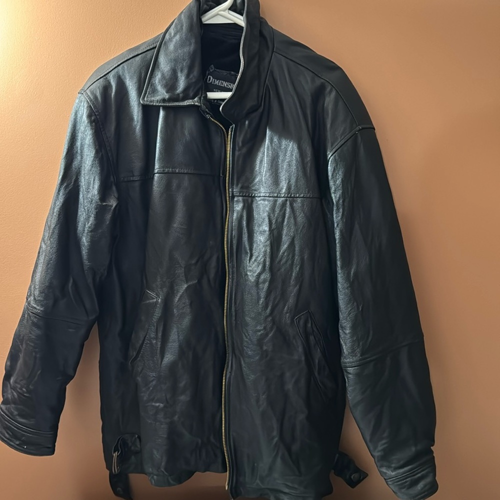 Dimension New York Used Leather Jacket.